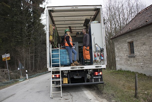 Auf geht's zum Wasserleitung verlegen! 