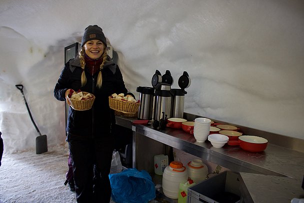 Frühstückszeit im Iglu