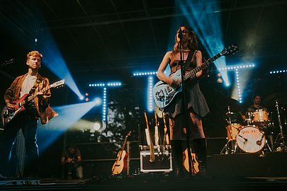 Rockband auf der Bühne auf dem Vektol Festival Marktoberdorf