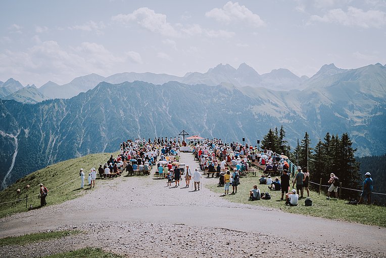 Bergmesse auf dem Fellhorn im Allgäu