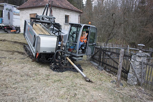 Versuche an der Bohranlage