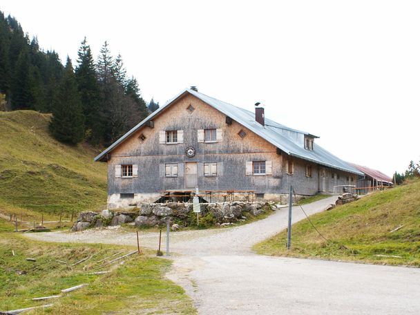 Die Alpe Scheidwang im Gunzesrieder Tal.