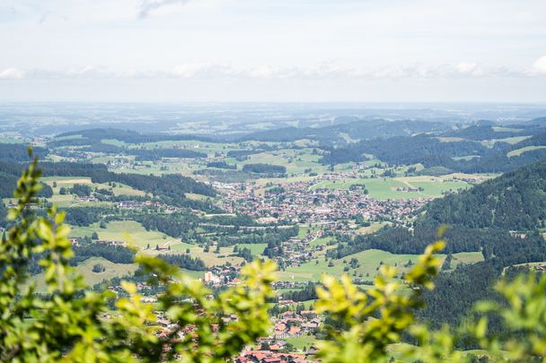 Blick auf Oberstaufen vom Imberg