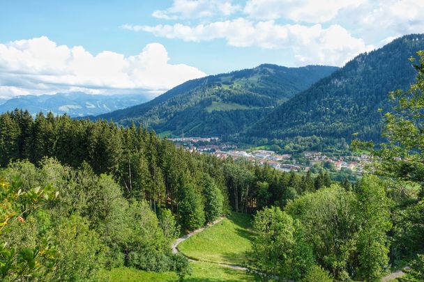 Blick nach Immenstadt von der Ruine Hugofels