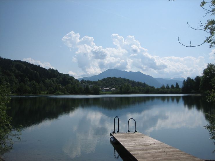 Alpsee mit dem Grünten im Hintergrund