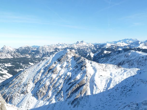 Rohnenspitze im Winter - Blick vom Ponten