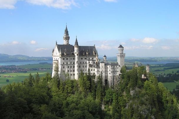 Schloss Neuschwanstein von der Marienbrücke aus