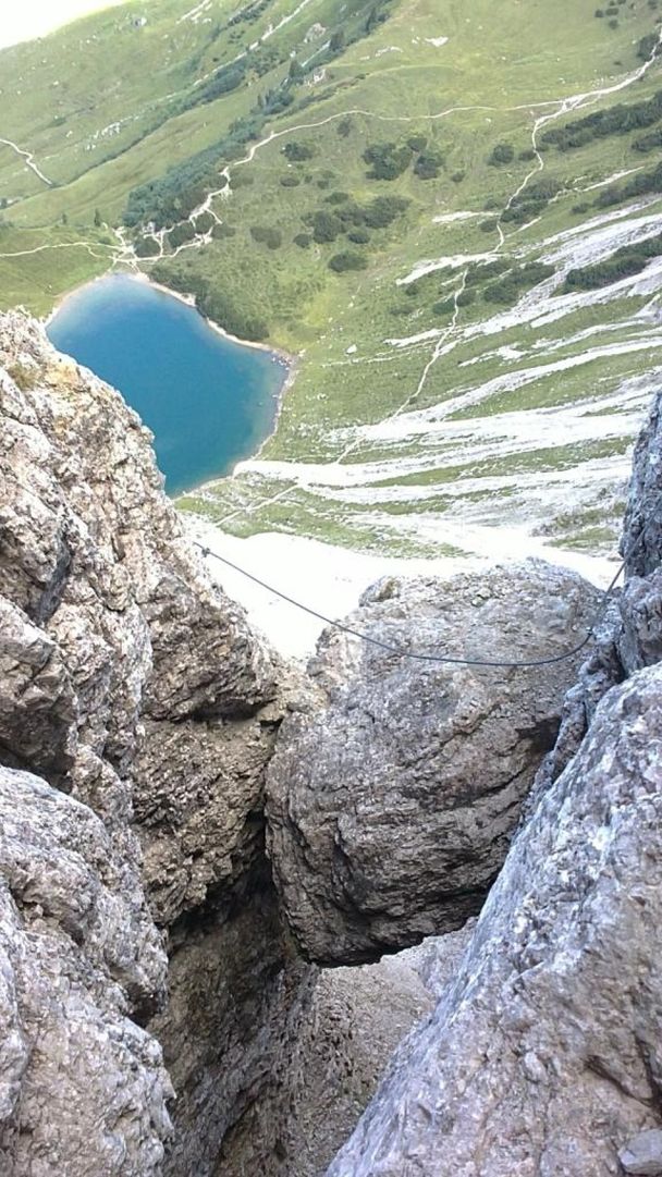 Interessante Passagen im Klettersteig