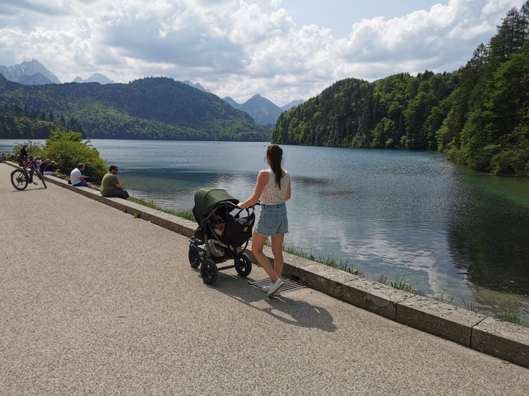 Kinderwagentour am Alpsee in Hohenschwangau