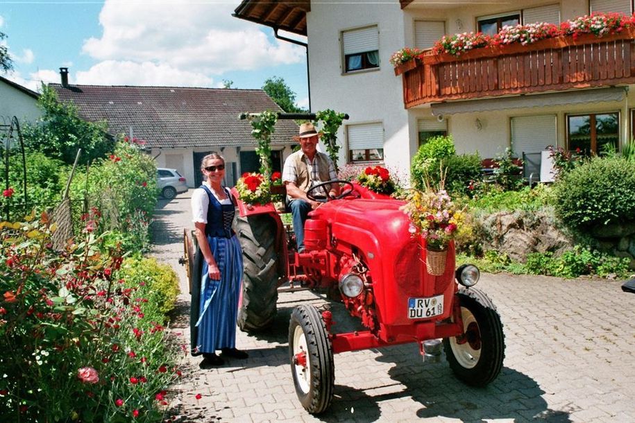 Der Oldie-Traktor auf dem Ferienhof Duller
