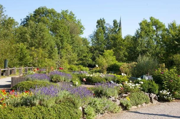 Der Kräutergarten Fischen lädt zum Spaziergang ein