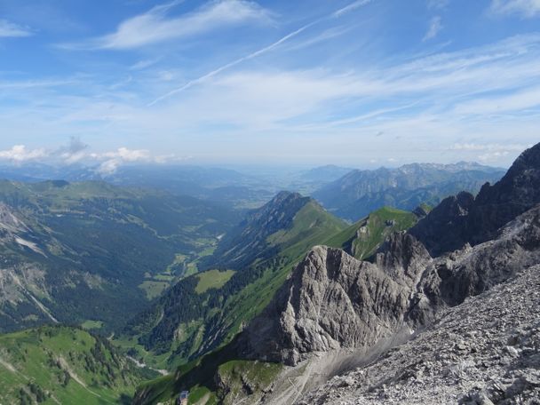 Große Allgäu Duchquerung Blick nach Oberstdorf