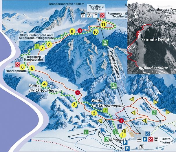 Skitourenaufstiegsroute Tegelberg