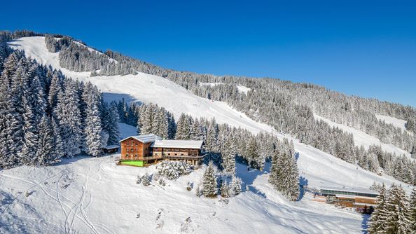 Hörnerhaus im Skigebiet der Hörnerbahn