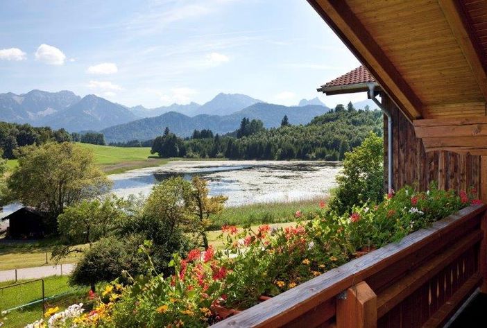 Blick vom Balkon Ferienhof Lochbihler