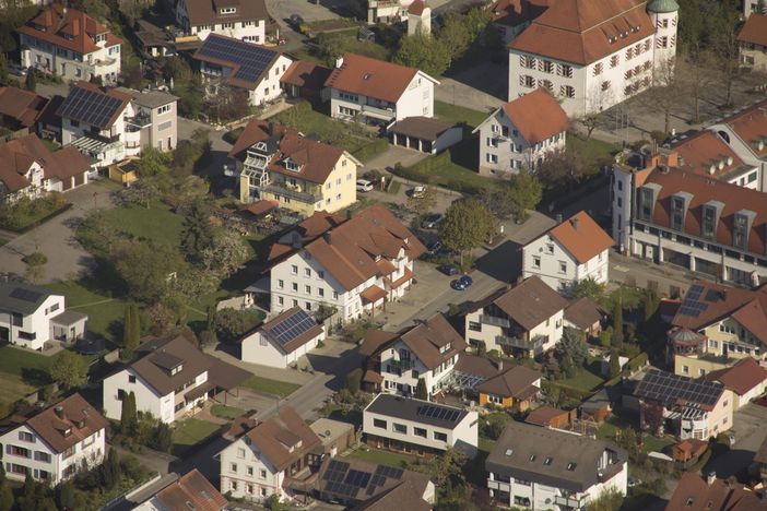 Unser Haus vom Zeppelin aus