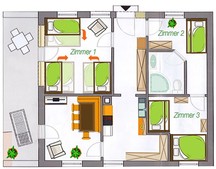 Wohnung-Grundriss