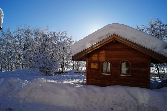 Winter vor dem Ferienhof Eberle Ofterschwang