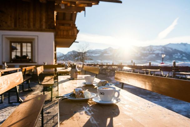 Terrasse mit Aussicht - Schlitte Hitte