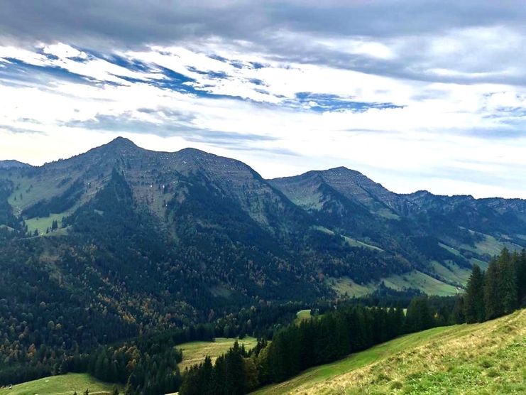 Ausblick vom Klammen auf die Nagelfluhkette