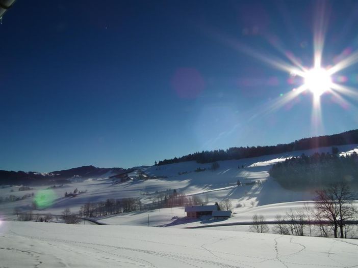 Winteraussicht aus der Ferienwohnung