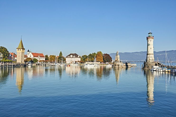 Lindau am Bodensee, Blick auf Hafen