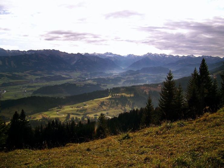 Blick in die Allgäuer Alpen.