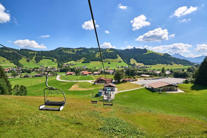 der Lift in Schattwald nur 10 Gehminuten entfernt