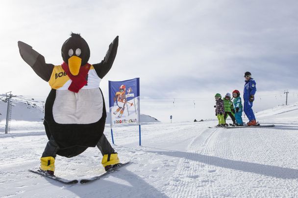 Maskottchen auf der Piste