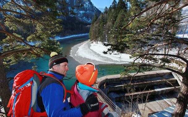 Blick von der Aussichtsplattform am Lechfall