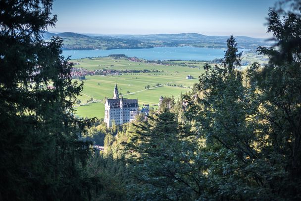 Schloss Neuschwanstein mit Forggensee