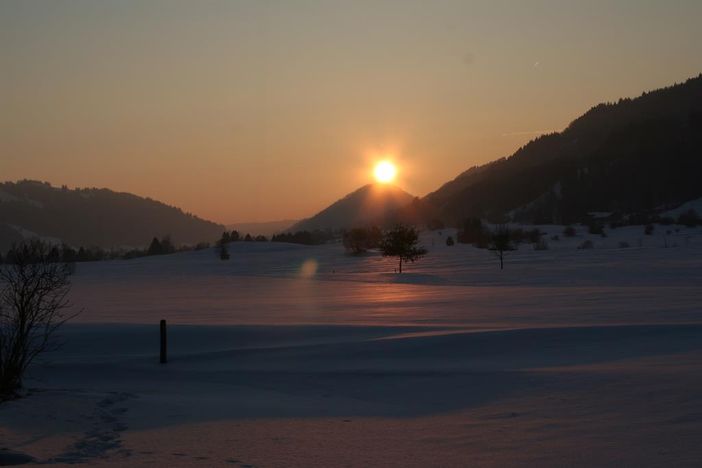 Sonnenuntergang aus unserer Sauna