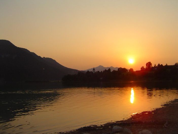 Sonnenuntergang am Weissensee