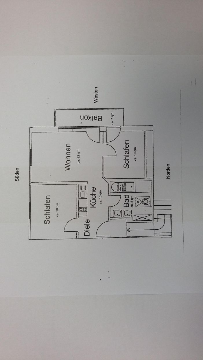 Grundriss der Wohnung