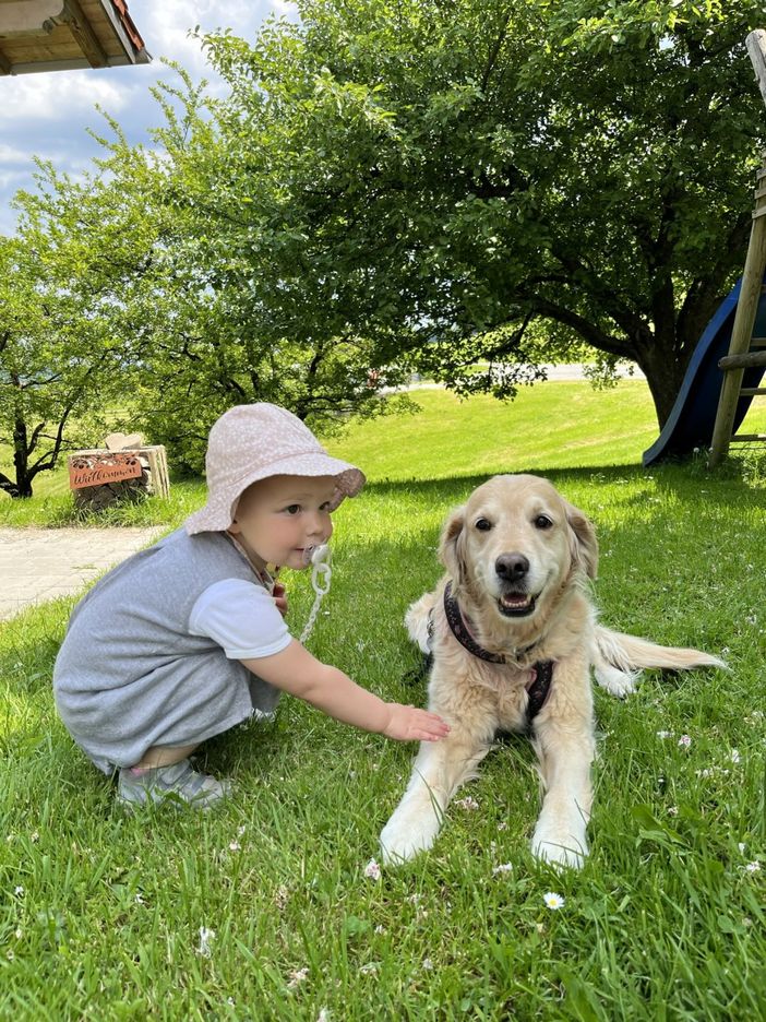 Unsere kinderliebe Hündin Sunny