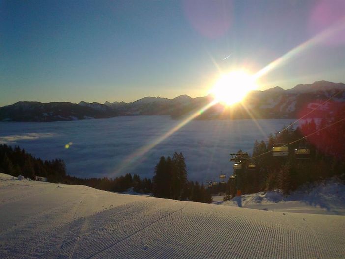 Weltcup-Express im Skigebiet Ofterschwang