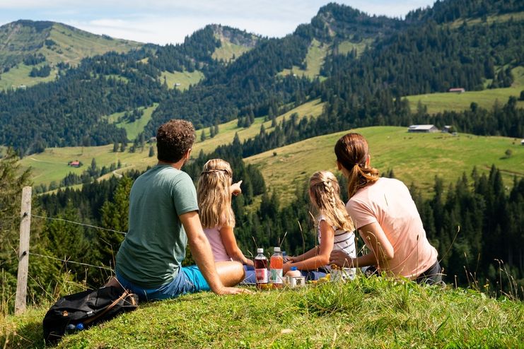 Ausblick auf die Nagelfluhkette