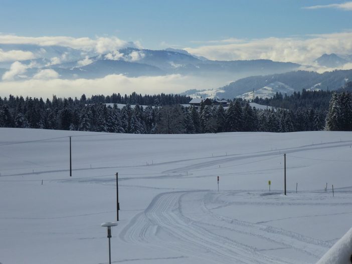 Langlaufloipe ab unserem Haus