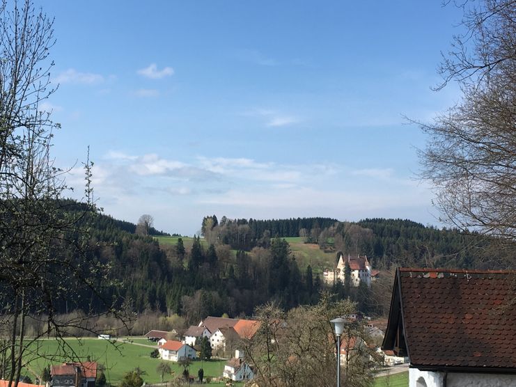 Blick von Eglofs aus das Schloss Syrgenstein