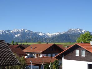 Blick aus dem Wohnzimmer Ferienwohnung Bergblick