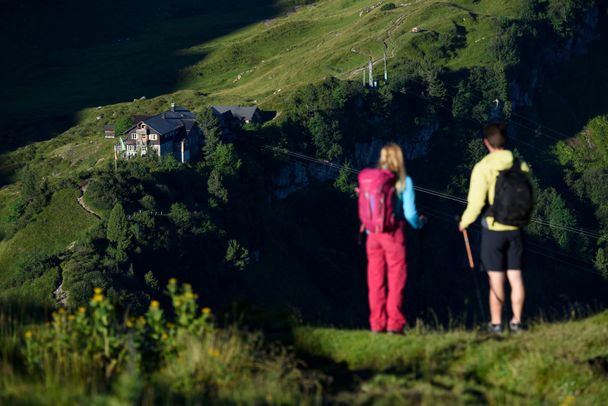 Blick auf die Landsberger Hütte