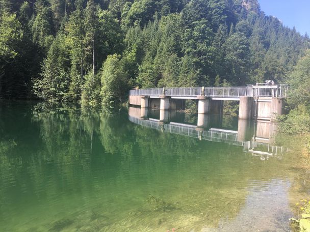 Staumauer am Bockstallsee