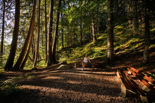 Ruhebänke beim magischen Ort "Iller"