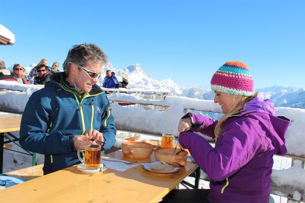 Eine Einkehr nach dem Aufstieg in der Alpe Stubental