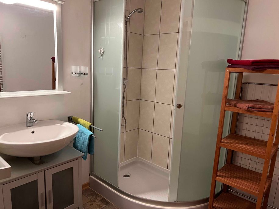 Badezimmer mit Dusche Alpenrose