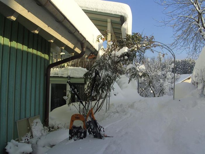 Schneeschuhwandern direkt vom Haus aus