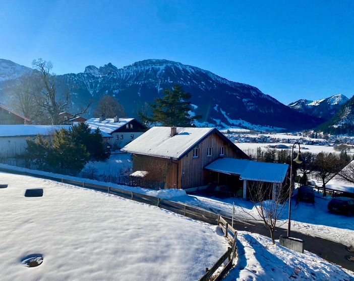 Ausblick von unserem Balkon im Winter