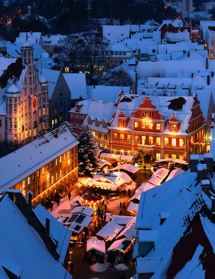 Memminger Christkindlesmarkt von oben