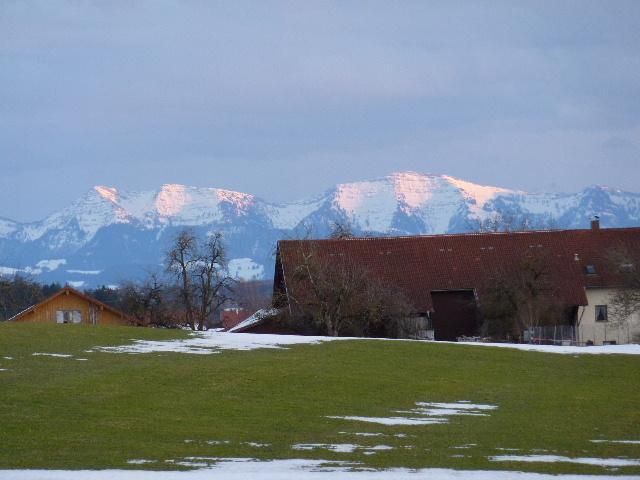 bei schöner Sicht sind die Berge ganz nah