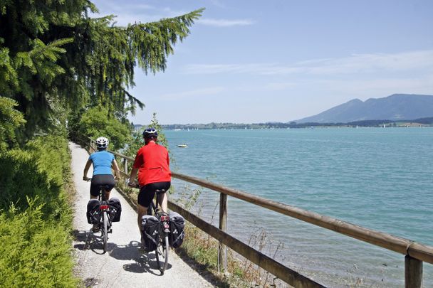 Radfahren am Forggensee